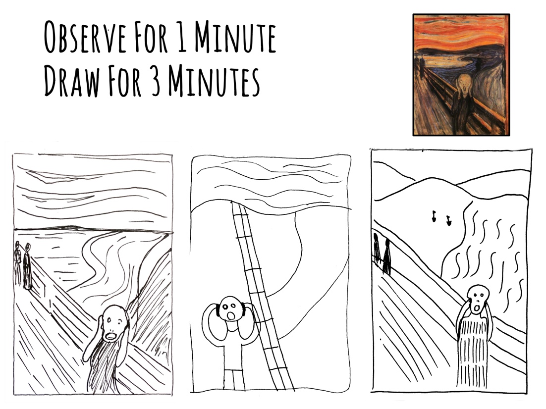 A drawing of a scream AI-generated content may be incorrect.