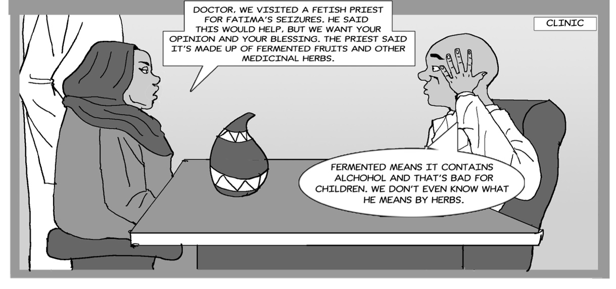 A cartoon of a person talking to a doctor AI-generated content may be incorrect.