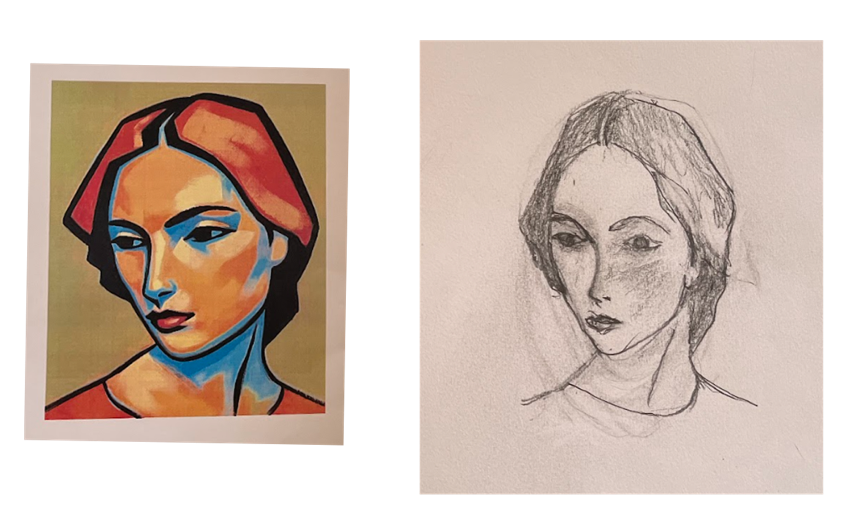 A collage of a drawing of a person AI-generated content may be incorrect.