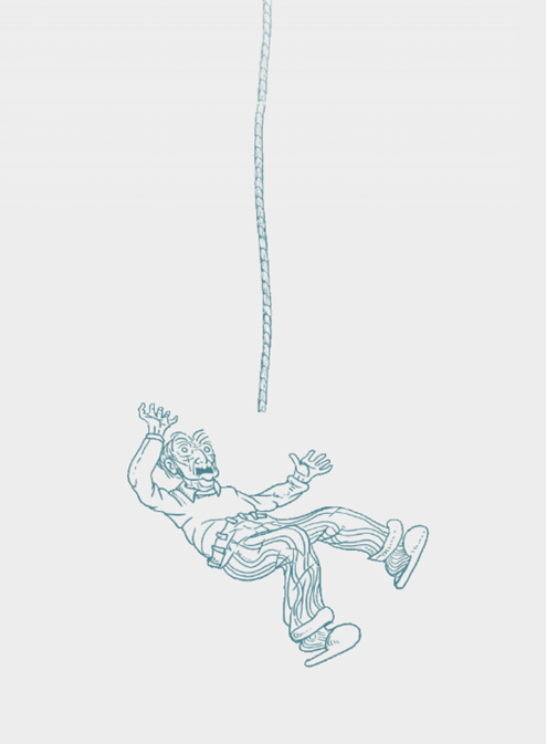 A drawing of a person from a rope AI-generated content may be incorrect.