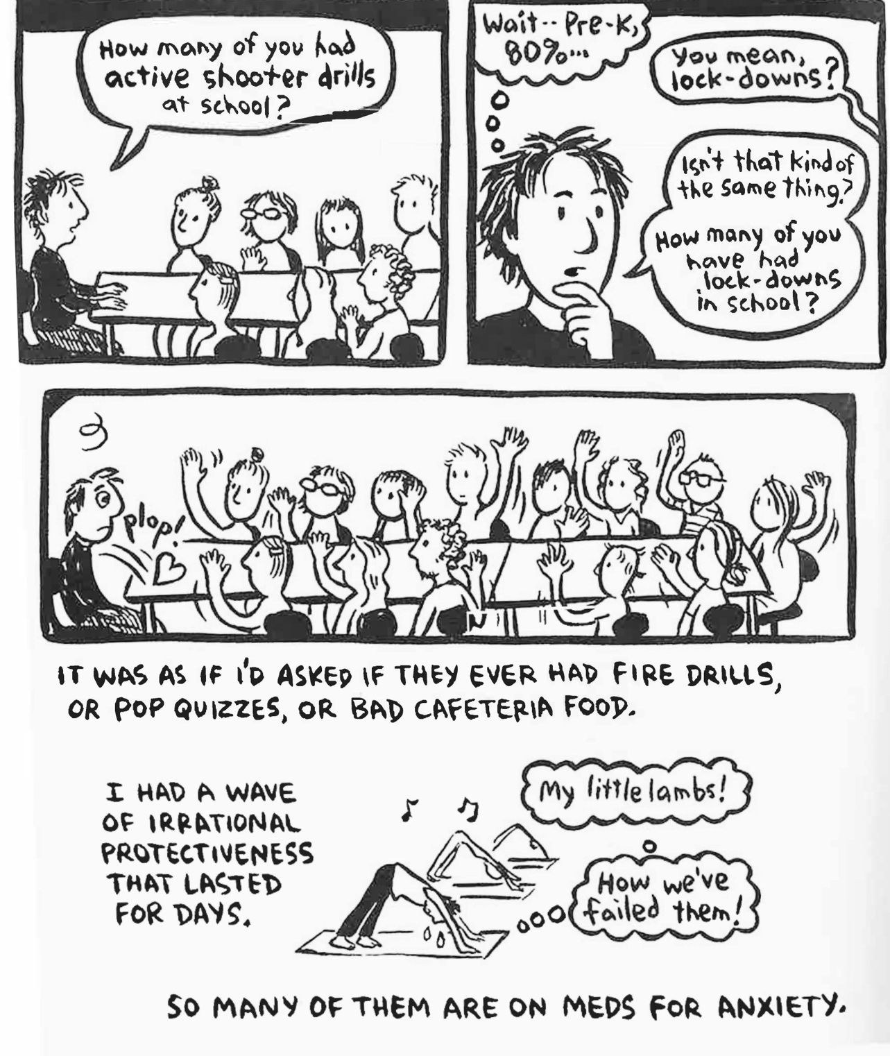 A comic strip of a group of people AI-generated content may be incorrect.