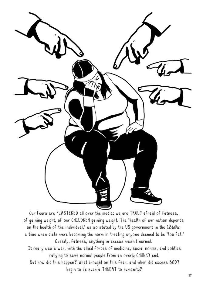 A person sitting on a ball pointing at her fingers AI-generated content may be incorrect.