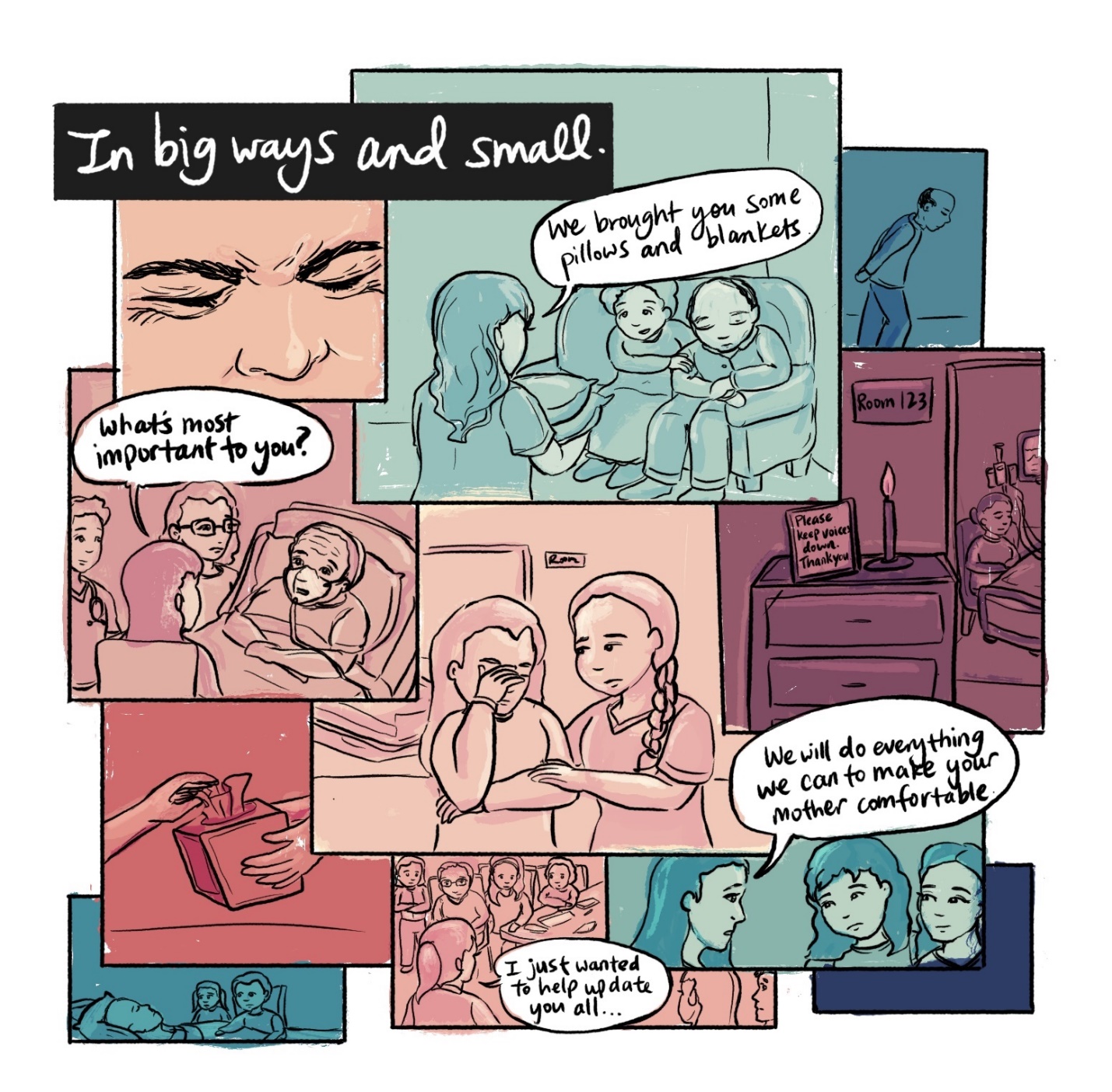 A comic strip of a family Description automatically generated with medium confidence